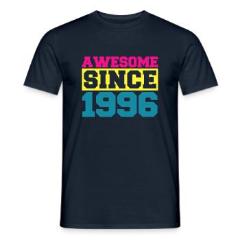 Awesome since 1996. Funny gift men women birthday - T-shirt homme - marine - Devant - AI Model Male 178 light (178cm)