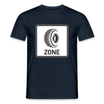 Zone Off Road Schild - Männer T-Shirt - Navy - Vorne - AI Model Male 178 light (178cm)