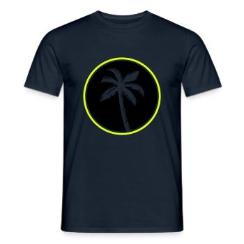 palm tree - Men's T-Shirt - navy - Front - AI Model Male 178 light (178cm)