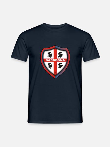 Sardinien Abzeichen 4 Moore rot und blau - Männer T-Shirt - Navy