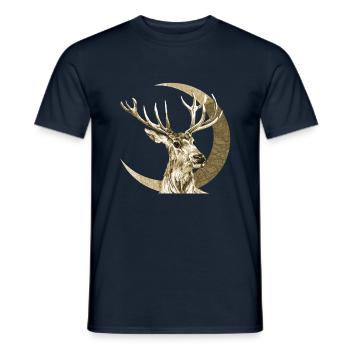 Deer - Men's T-Shirt - navy - Front - AI Model Male 178 light (178cm)