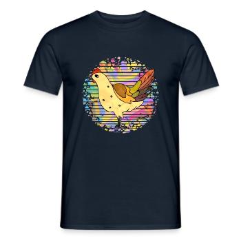 poule - T-shirt homme - marine - Devant - AI Model Male 178 light (178cm)
