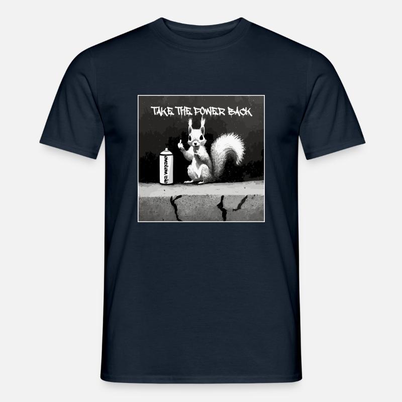 TakeThePowerBack Eichhörnchen hat genug... - Männer T-Shirt - Navy
