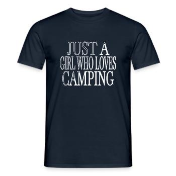 Best Sayings Campsite Funny Sayings Camping Hoodie - Men's T-Shirt - navy - Front - AI Model Male 178 light (178cm)