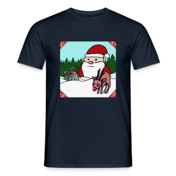 Frohe Weihnacht - Männer T-Shirt - Navy - Vorne - AI Model Male 178 light (178cm)