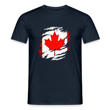 Canada Canada North America Travel Maple Leaf Montreal - Men's T-Shirt - navy - Front - AI Model Male 178 light (178cm)