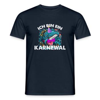 Ich bin ein Karnewal lustiger Karneval Spruch - Männer T-Shirt - Navy - Vorne - AI Model Male 178 light (178cm)