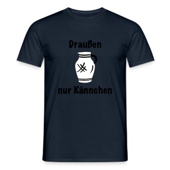 Draussen nur Kännchen #BembelDesigns #FFM - Männer T-Shirt - Navy - Vorne - AI Model Male 178 light (178cm)