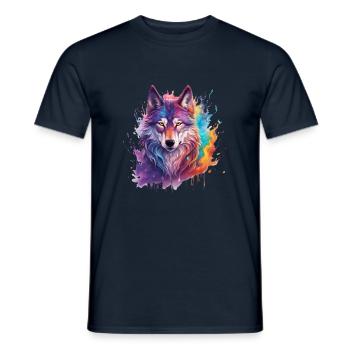 magic wolf - Männer T-Shirt - Navy - Vorne - AI Model Male 178 light (178cm)