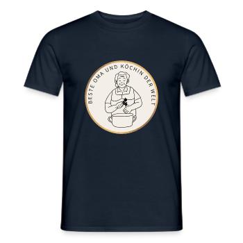 Beste Oma und Köchin der Welt - Männer T-Shirt - Navy - Vorne - AI Model Male 178 light (178cm)