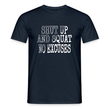 defensive joke statement churrascada winter - Männer T-Shirt - Navy - Vorne - AI Model Male 178 light (178cm)