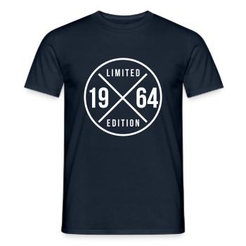1964 Kreis 60. Geburtstag Farbwechsel - Männer T-Shirt - Navy - Vorne - AI Model Male 178 light (178cm)