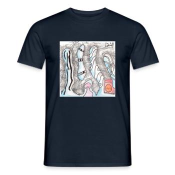 Wirrwarr 30 - Männer T-Shirt - Navy - Vorne - AI Model Male 178 light (178cm)