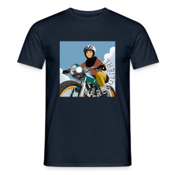 motarde japonaise - T-shirt homme - marine - Devant - AI Model Male 178 light (178cm)