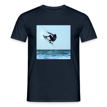 Wakeboard in the Blue - Männer T-Shirt - Navy - Vorne - AI Model Male 178 light (178cm)