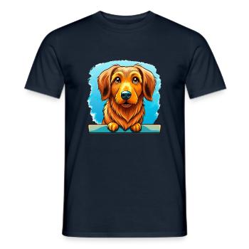 Eifrige Nova Scotia Ente Tolling Retriever Dock Divi - Männer T-Shirt - Navy - Vorne - AI Model Male 178 light (178cm)