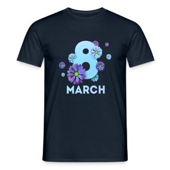 Women's Power March 8 GirlPower Female Feminism - Men's T-Shirt - navy - Front - AI Model Male 178 light (178cm)