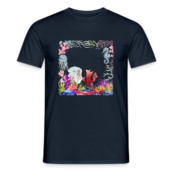 Seahorse - Men's T-Shirt - navy - Front - AI Model Male 178 light (178cm)