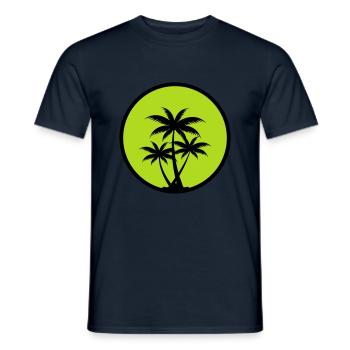 Palmiers - T-shirt homme - marine - Devant - AI Model Male 178 light (178cm)