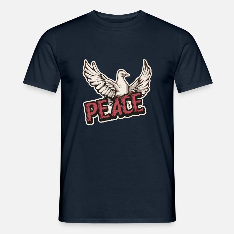 PEACE - Männer T-Shirt - Navy
