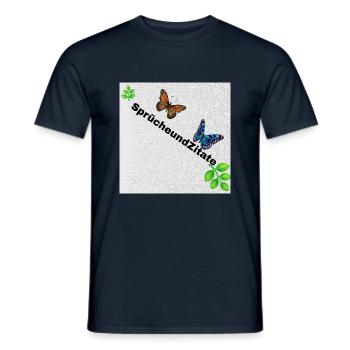 Dictons et citations - T-shirt homme - marine - Devant - AI Model Male 178 light (178cm)