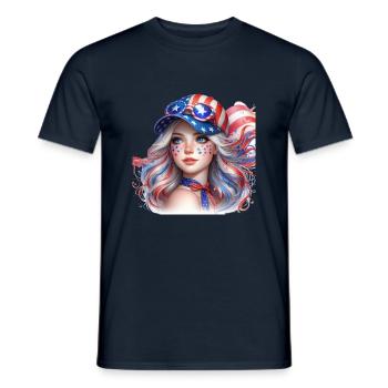 Patriot youngster - Men's T-Shirt - navy - Front - AI Model Male 178 light (178cm)
