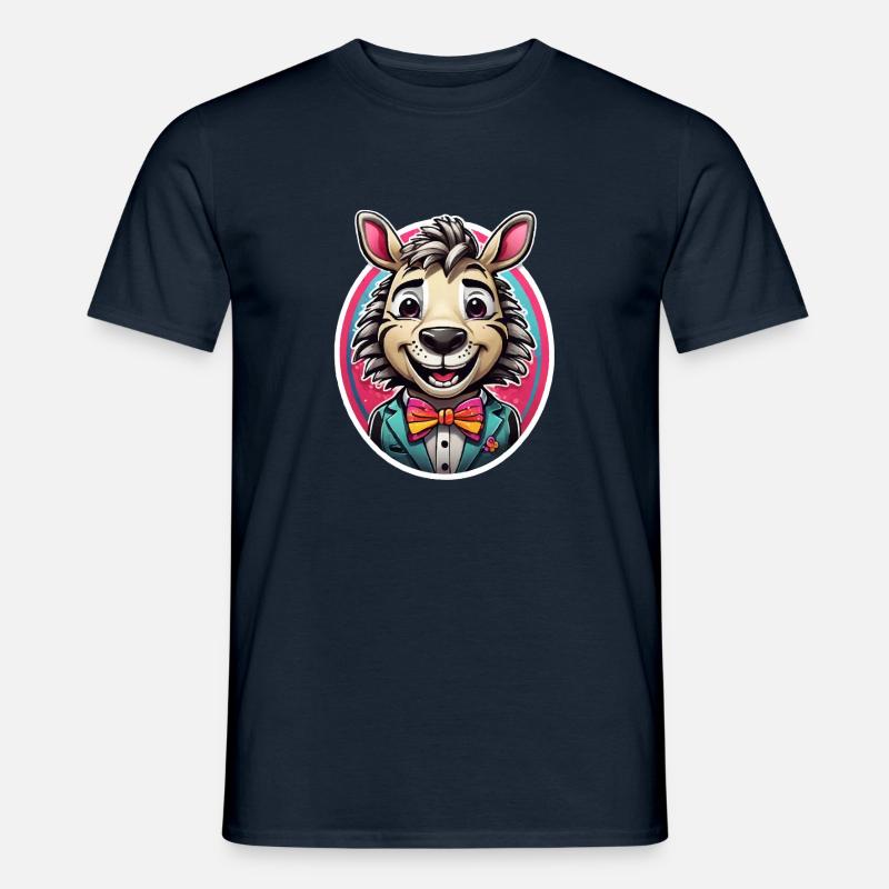 Funny Comic Zebra - Men's T-shirt - navy