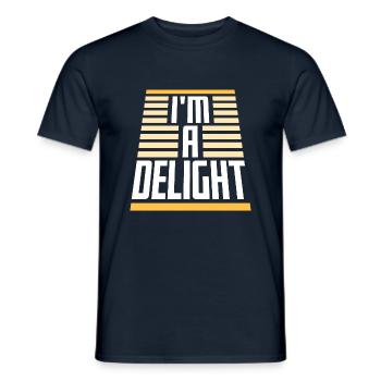 Funny I'm A Delight Sarcastic Delightful Humor Fun - Men's T-Shirt - navy - Front - AI Model Male 178 light (178cm)