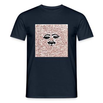 Random Words - Men's T-Shirt - navy - Front - AI Model Male 178 light (178cm)
