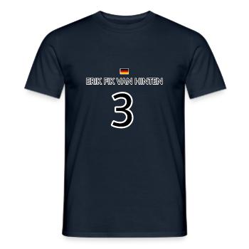 Trikotnummer 3 - Männer T-Shirt - Navy - Vorne - AI Model Male 178 light (178cm)