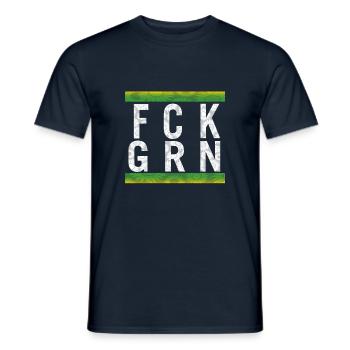 FCK GRN - Männer T-Shirt - Navy - Vorne - AI Model Male 178 light (178cm)