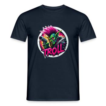 Troll punk - Men's T-Shirt - navy - Front - AI Model Male 178 light (178cm)