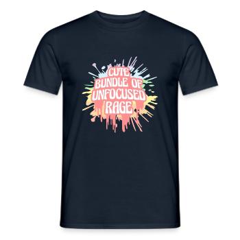 Funny Cute Bundle Of Unfocused Rage Rainbow Goth - Men's T-Shirt - navy - Front - AI Model Male 178 light (178cm)