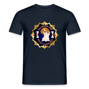 Fellnasen Liebe - Männer T-Shirt - Navy - Vorne - AI Model Male 178 light (178cm)