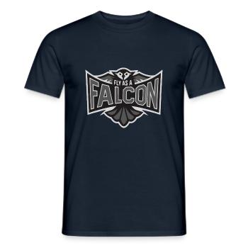 Fly As A Falcon - Grey Bird - Men's T-Shirt - navy - Front - AI Model Male 178 light (178cm)