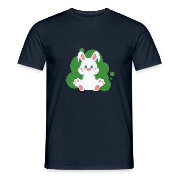 Cartoon Hase Splash - Männer T-Shirt - Navy - Vorne - AI Model Male 178 light (178cm)