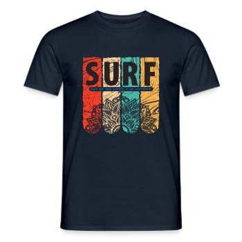 Surf : hors de l’eau je ne suis rien - T-shirt homme - marine - Devant - AI Model Male 178 light (178cm)