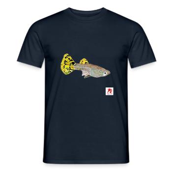 Guppy Weibchen - Männer T-Shirt - Navy - Vorne - AI Model Male 178 light (178cm)