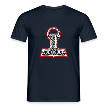 Thor's Hammer - Men's T-Shirt - navy - Front - AI Model Male 178 light (178cm)