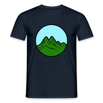 Montagnes 2 - T-shirt homme - marine - Devant - AI Model Male 178 light (178cm)