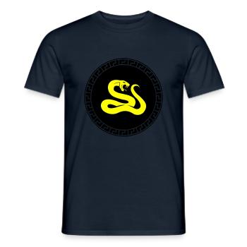 schlange 02 - Männer T-Shirt - Navy - Vorne - AI Model Male 178 light (178cm)
