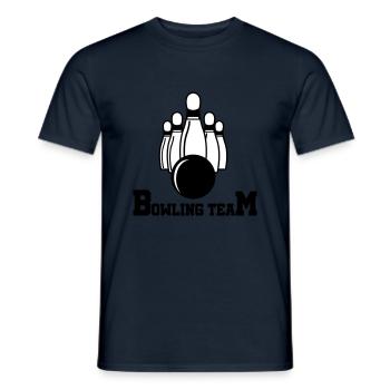 bowling team - Männer T-Shirt - Navy - Vorne - AI Model Male 178 light (178cm)