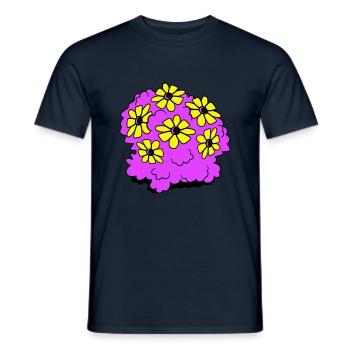 Pretty 6 Flowers Shrub Shrub Flowers Plant - Men's T-Shirt - navy - Front - AI Model Male 178 light (178cm)