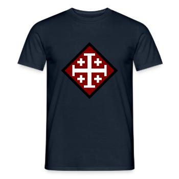 Jerusalem cross - Men's T-Shirt - navy - Front - AI Model Male 178 light (178cm)