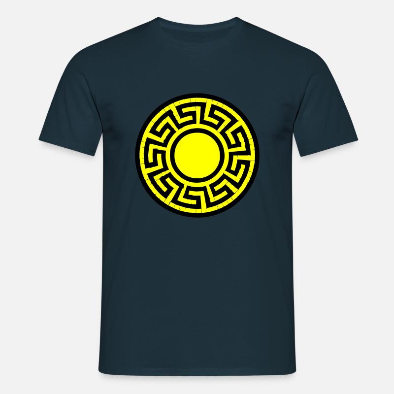 Disk Pattern - Men's T-Shirt - navy