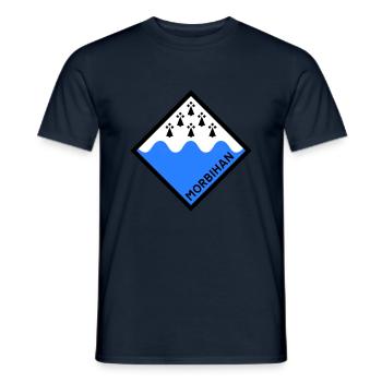 Morbihan - T-shirt homme - marine - Devant - AI Model Male 178 light (178cm)