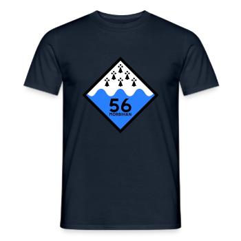 Morbihan - T-shirt homme - marine - Devant - AI Model Male 178 light (178cm)