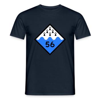 Morbihan - T-shirt homme - marine - Devant - AI Model Male 178 light (178cm)