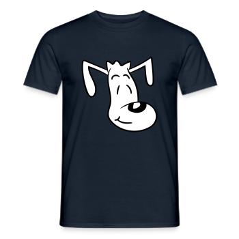 Dog Face Small Happy Puppy Pet - Men's T-Shirt - navy - Front - AI Model Male 178 light (178cm)
