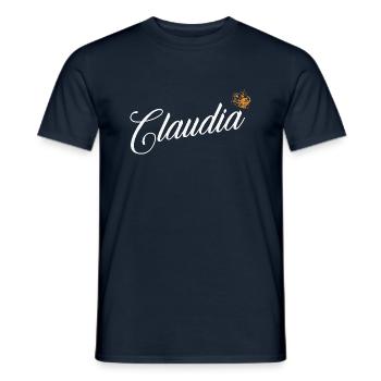Claudia Nom pour Femme Enfants Bambins - Claudia - T-shirt homme - marine - Devant - AI Model Male 178 light (178cm)